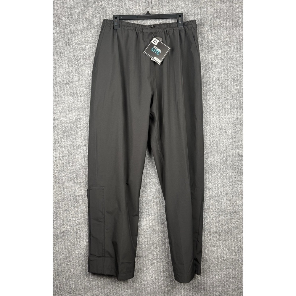 FootJoy DryJoys HydroLite Rain Pants Mens L Black Waterproof Golf NWT 35531